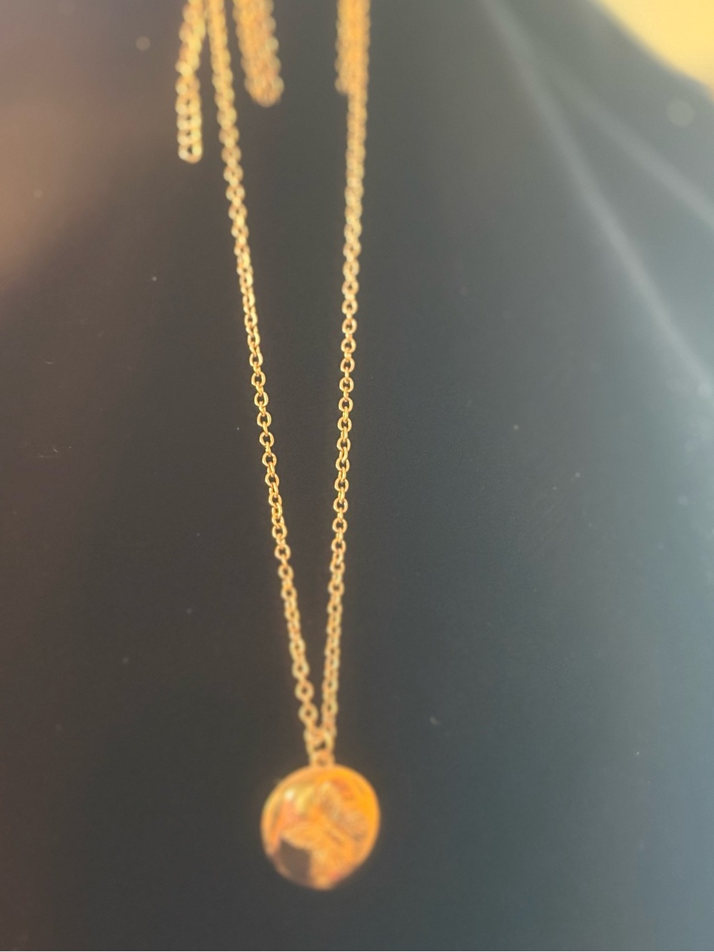 Gold Coin Pendant butterfly Necklace - Women Jewelry
